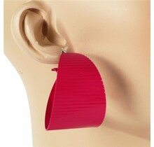 Heat Wave Hoops - Fuchsia