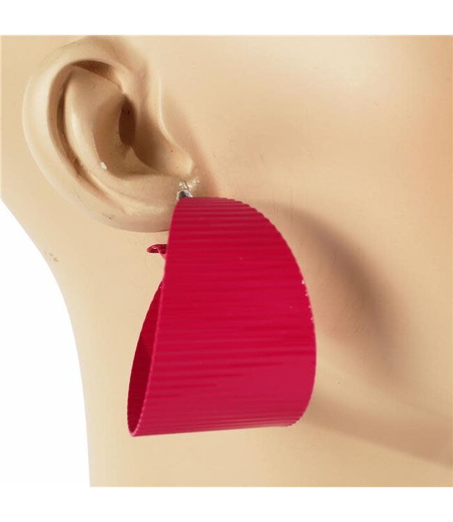 Heat Wave Hoops - Fuchsia