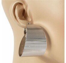 Heat Wave Hoops - Silver