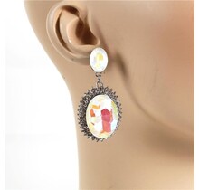 Art Of Reflection Earrings - White