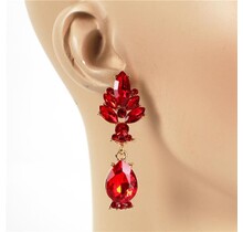 Front Row Earrings - Red