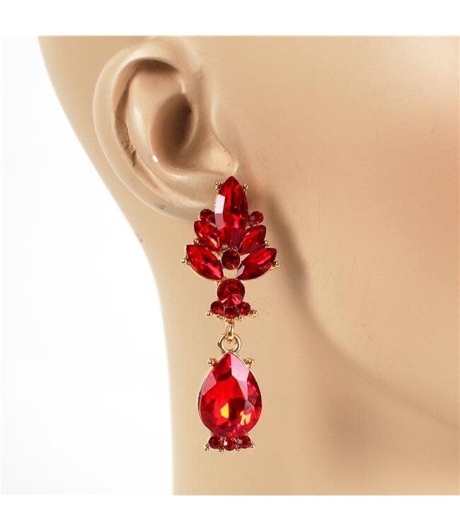 Front Row Earrings - Red