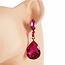 Plus One Crystal Earrings - Fuchsia