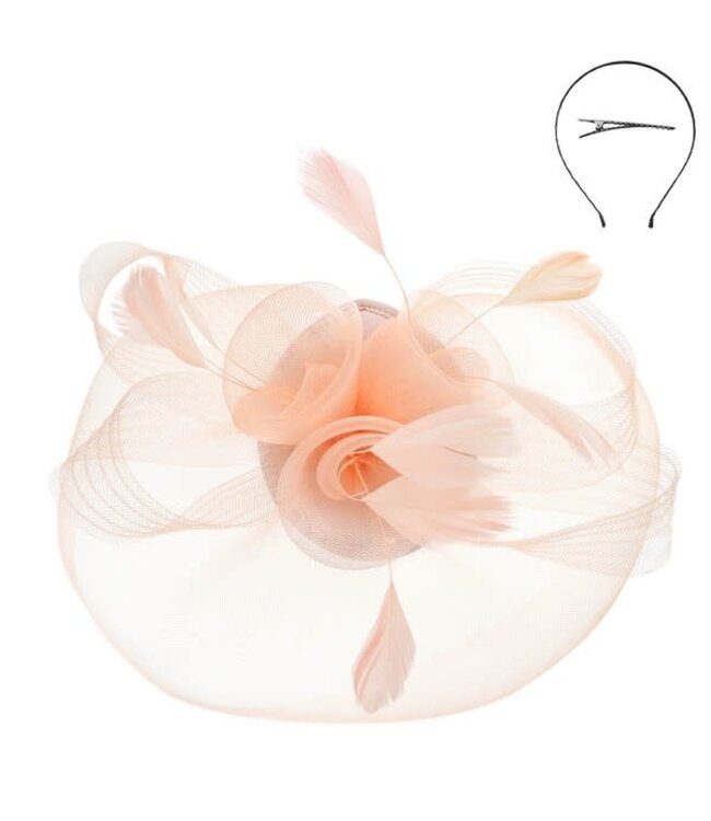 Bold Move Fascinator - Peach