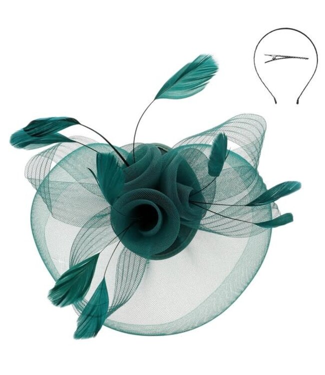 Bold Move Fascinator - Green