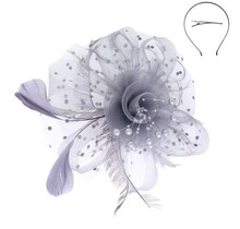Touch Of Royalty Fascinator - Grey