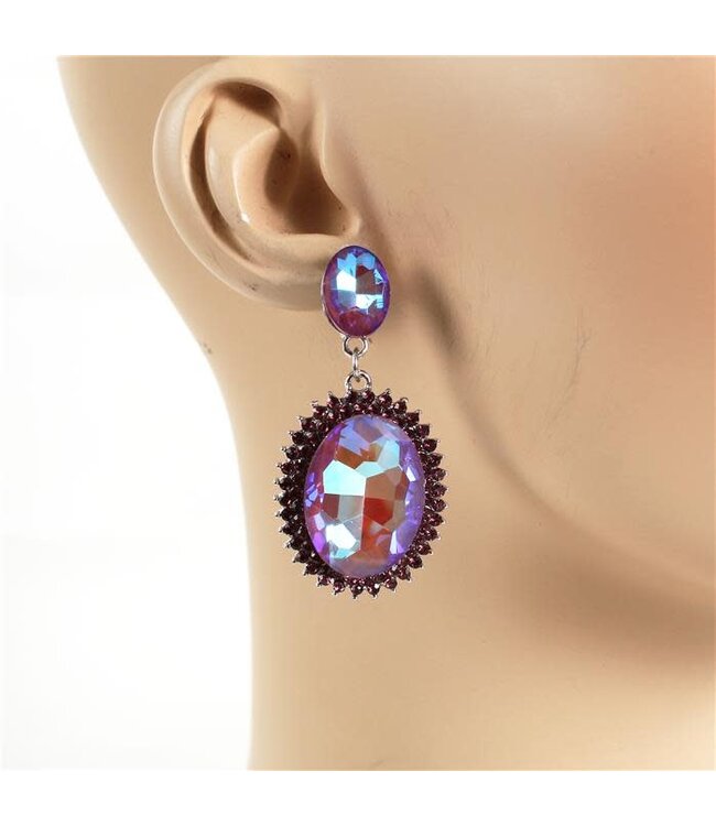 Art Of Reflection Earrings - Purple