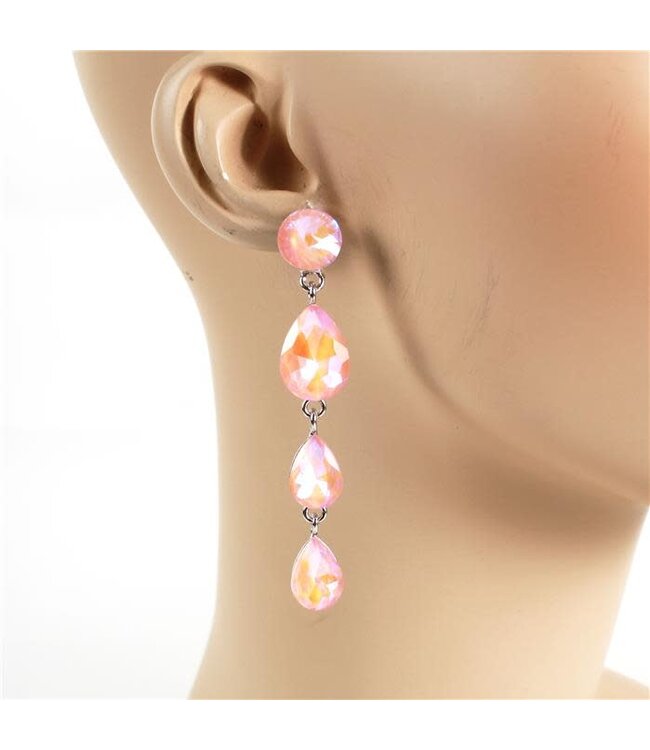 Can't Deny You Jewel Earrings - Pink