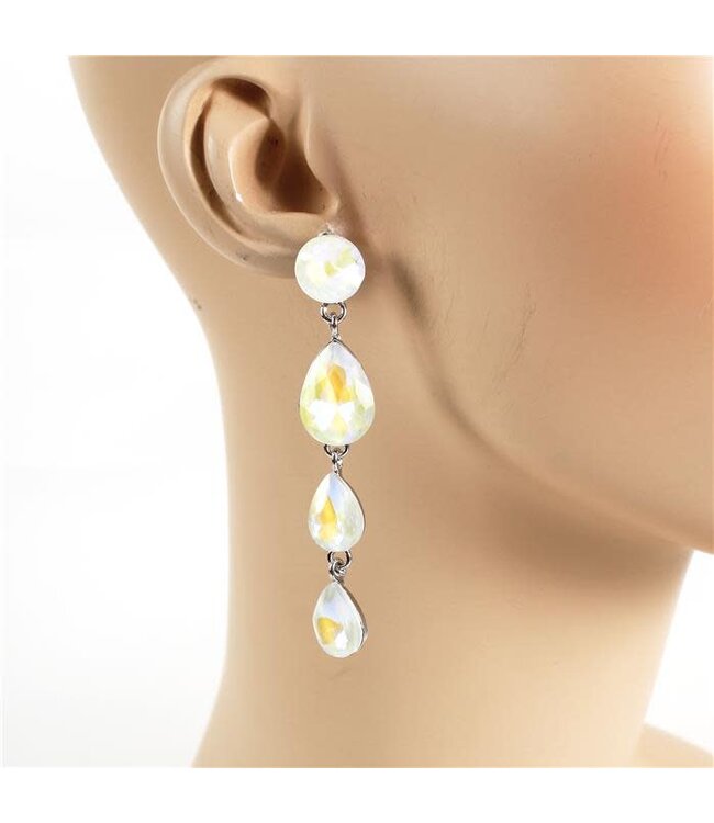 Can't Deny You Jewel Earrings - White