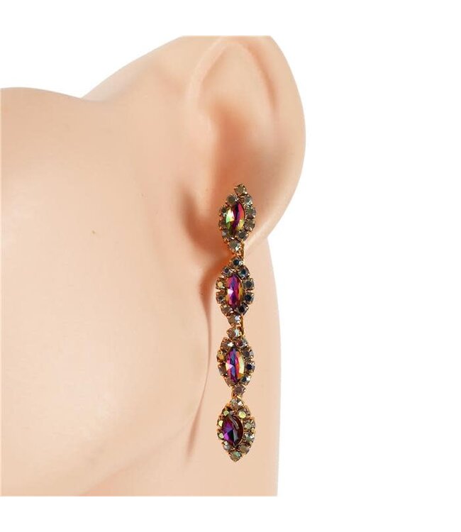 Less Is More Earrings - Green Iridescent