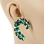 Follow Me Crystal Earrings - Emerald