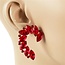 Follow Me Crystal Earrings - Red