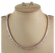 Level Up CZ Necklace Set - Gold