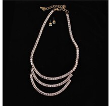 Triple The Fun CZ Necklace Set - Gold