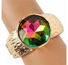 Making My Rounds Bracelet - Green Iridescent