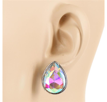 No Tears Crystal Knobs - Silver Iridescent