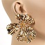 Bring The Drama Flower Earrings - Gold