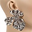 Bring The Drama Flower Earrings - Silver