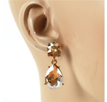 Bite Size Teardrop Earring - Topaz