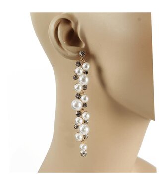Pearl To Pearl Earrings - Gold