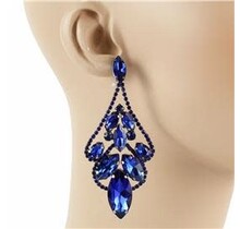 In Her Glory Earrings - Royal Blue