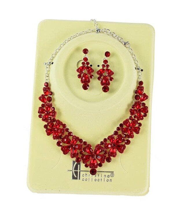 Love Attention Necklace Set - Red