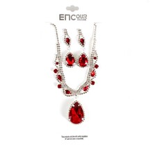 This Little Love Necklace Set - Red