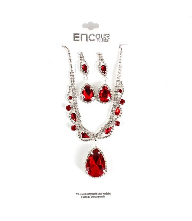 This Little Love Necklace Set - Red