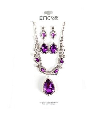 This Little Love Necklace Set - Purple