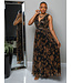 Golden Sunsets Pleated Maxi Dress
