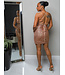 Material Girl Sequin Dress - Rose Gold