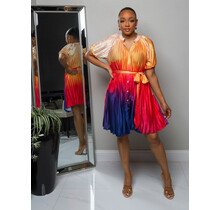 Sunset Memories Buttoned Dress