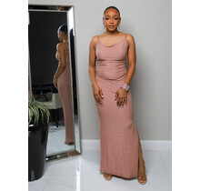 Always Lovely Maxi Dress - Champagne Gold