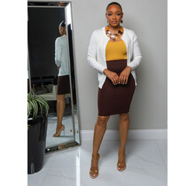 No Fuss Pencil Skirt - Chocolate