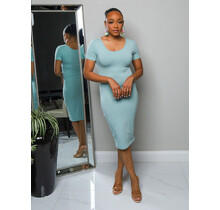 Take It Easy Dress - DUSTY GREEN