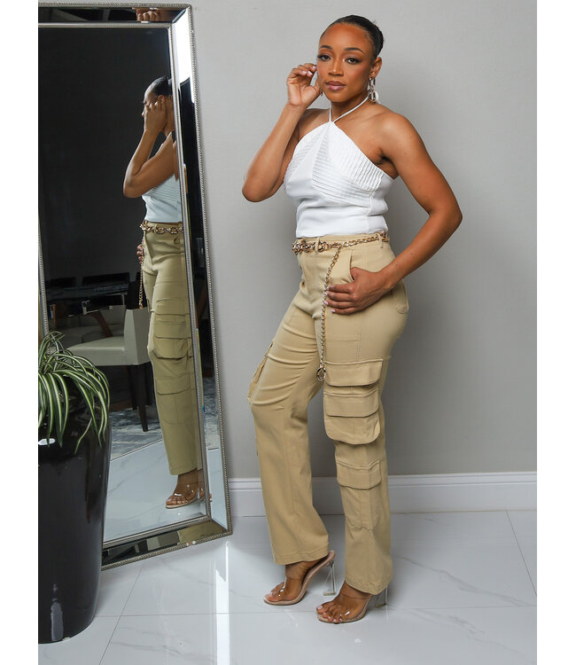 Stay Ready Cargo Pants - Khaki