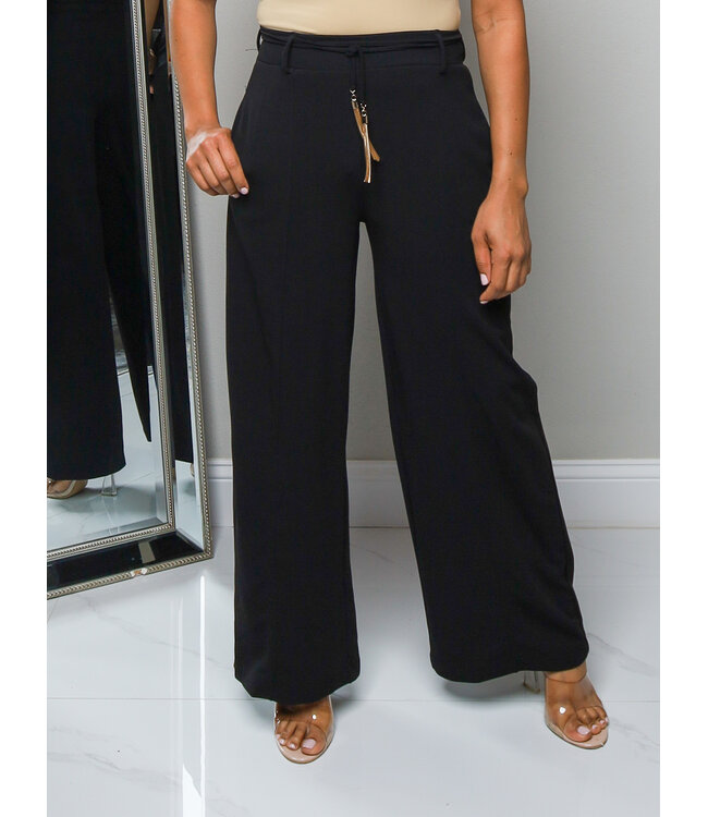 Make It Look Easy Wide Leg Pants - Black
