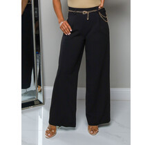 Style & Comfort Belted Pants - Black