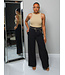 Style & Comfort Belted Pants - Black