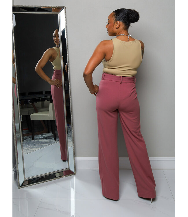Stepping Out My Box Pants - Mauve