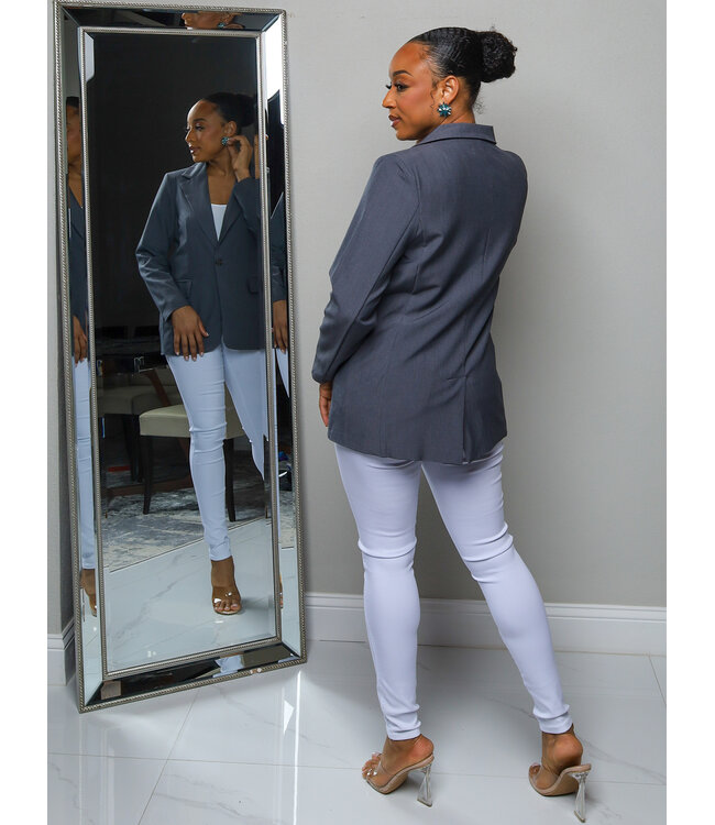 Serious Inquiries Only Blazer - Grey