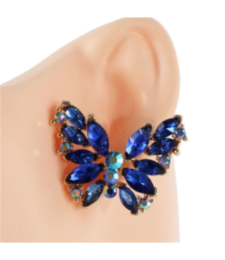 I Have Butterflies Earrings - Royal Blue