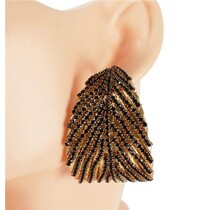 Leave Them Gazing Rhinestone Hoops - Black