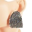 Leave Them Gazing Rhinestone Hoops - Silver Iridescent