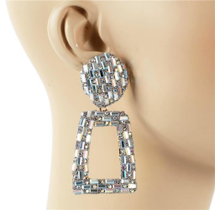 Bigger Is Better Earrings - Silver Iridescent