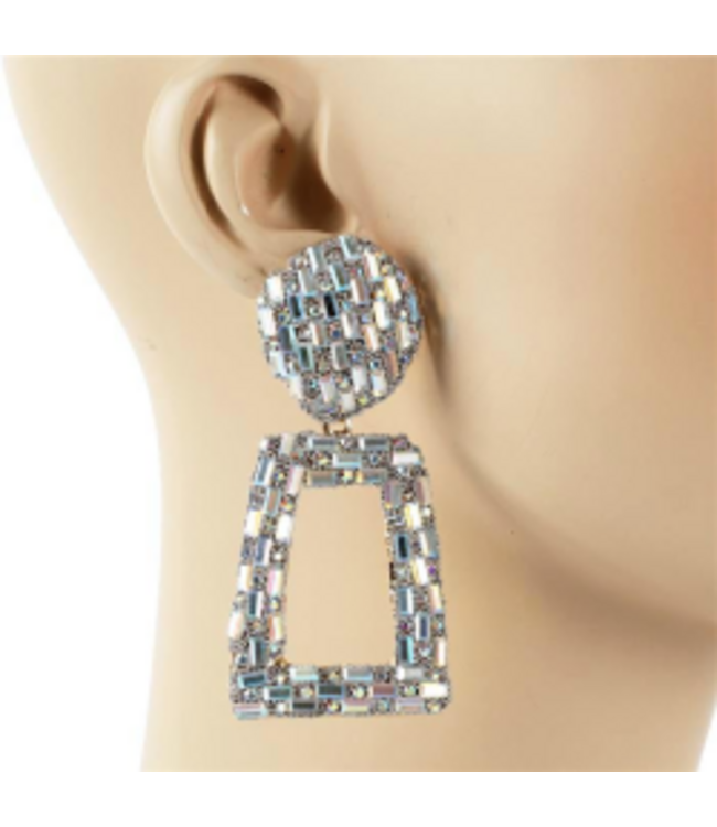 Bigger Is Better Earrings - Silver Iridescent