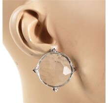 Rare To See Oversized Stud Earrings - Clear
