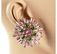 Lasting Impression Earrings - Pink/Green
