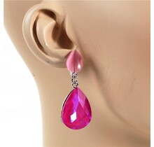 Rise Above Earrings - Fuchsia