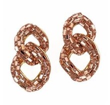 Stay Connected Earrings - Rose Gold